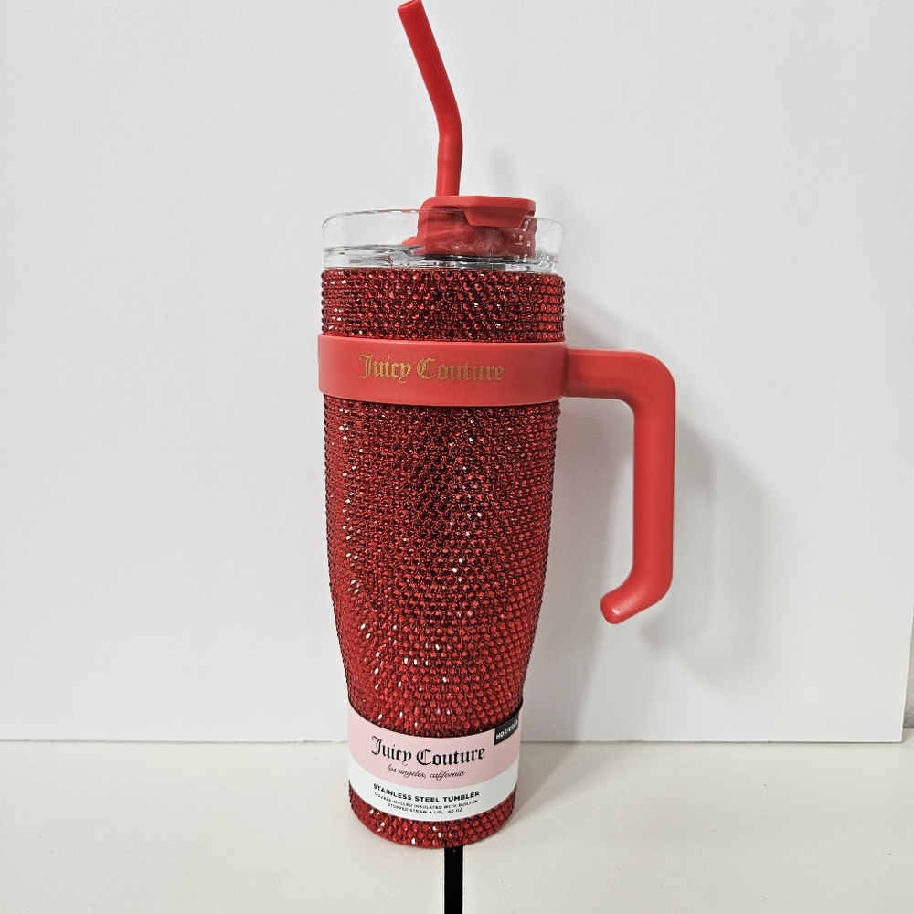 Juicy Couture Bling Rhinestone 40oz Stainless Steel Tumbler